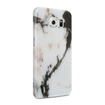 Skal till Samsung Galaxy S6 - Marble - Vit