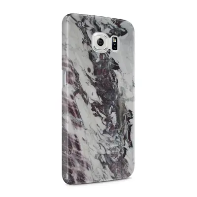 Skal till Samsung Galaxy S6 - Marble - Vit/Svart