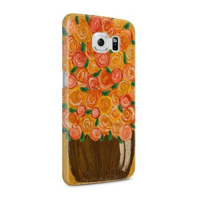 Skal till Samsung Galaxy S6 - Orange Flowers