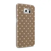 Skal till Samsung Galaxy S6 - Polka - Brun
