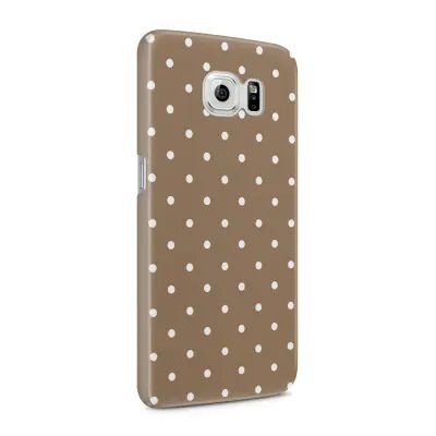 Skal till Samsung Galaxy S6 - Polka - Brun