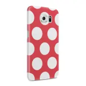 Skal till Samsung Galaxy S6 - Polka - Magenta
