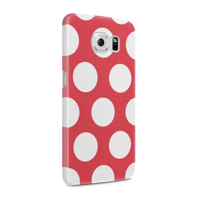 Skal till Samsung Galaxy S6 - Polka - Magenta