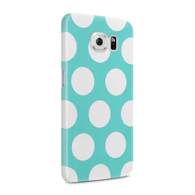 Skal till Samsung Galaxy S6 - Polka - Turkos