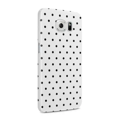 Skal till Samsung Galaxy S6 - Polka - Vit