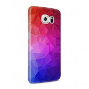 Skal till Samsung Galaxy S6 - Polygon - Blå/Lila/Röd