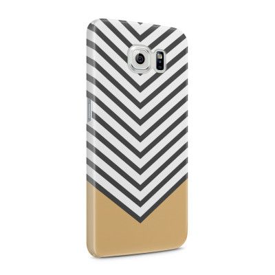 Skal till Samsung Galaxy S6 - Ränder - Beige/Vit