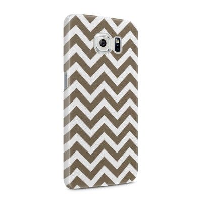 Skal till Samsung Galaxy S6 - Ränder - Brun