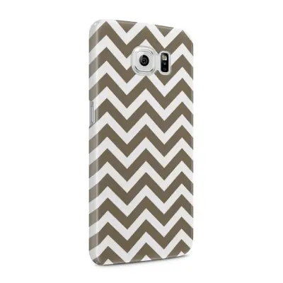 Skal till Samsung Galaxy S6 - Ränder - Brun