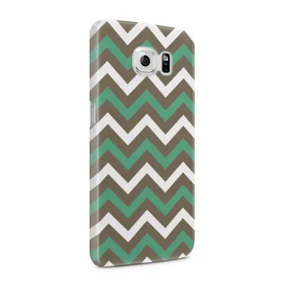 Skal till Samsung Galaxy S6 - Ränder - Grön/Brun