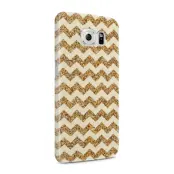 Skal till Samsung Galaxy S6 - Ränder - Guld/Beige