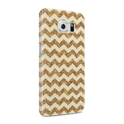 Skal till Samsung Galaxy S6 - Ränder - Guld/Beige