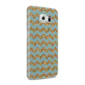 Skal till Samsung Galaxy S6 - Ränder - Guld/Blå