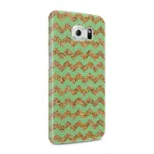 Skal till Samsung Galaxy S6 - Ränder - Guld/Grön