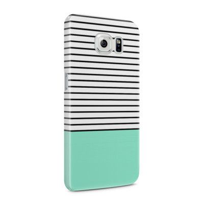 Skal till Samsung Galaxy S6 - Ränder - Mint/Svart