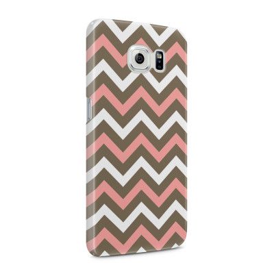 Skal till Samsung Galaxy S6 - Ränder - Vit/Rosa