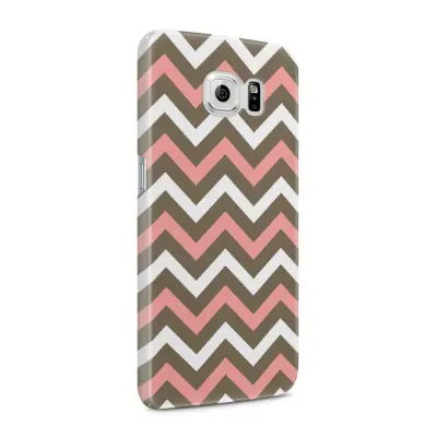 Skal till Samsung Galaxy S6 - Ränder - Vit/Rosa