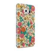 Skal till Samsung Galaxy S6 - Retro Blommor - Beige