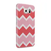 Skal till Samsung Galaxy S6 - Retro ränder - Rosa