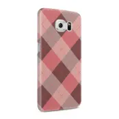 Skal till Samsung Galaxy S6 - Rutig - Rosa/Grå