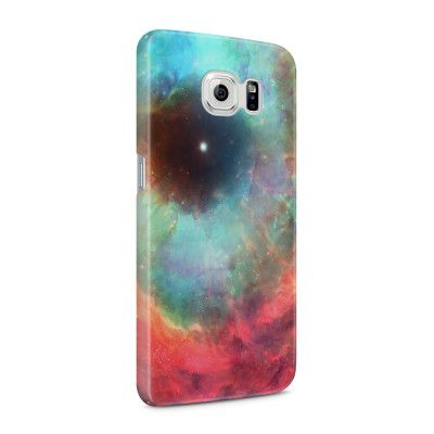 Skal till Samsung Galaxy S6 - Rymden - Blå/Rosa