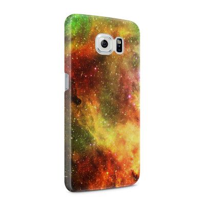 Skal till Samsung Galaxy S6 - Rymden - Grön/Gul
