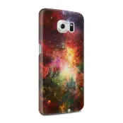 Skal till Samsung Galaxy S6 - Rymden - Röd/Grön