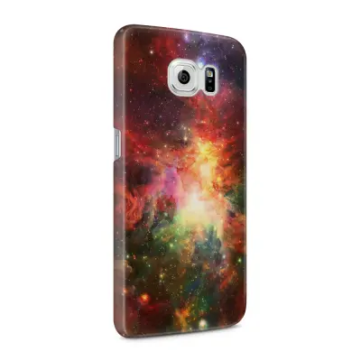 Skal till Samsung Galaxy S6 - Rymden - Röd/Grön