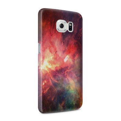 Skal till Samsung Galaxy S6 - Rymden - Röd/Svart