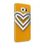 Skal till Samsung Galaxy S6 - Steel heart - Orange