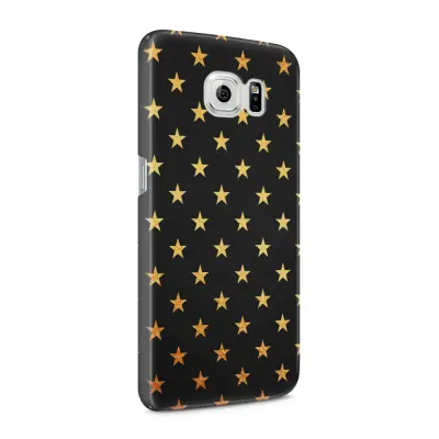 Skal till Samsung Galaxy S6 - Stjärnor - Guld/Svart