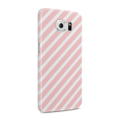 Skal till Samsung Galaxy S6 - Stripes - Ljusrosa