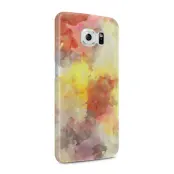 Skal till Samsung Galaxy S6 - Vattenfärg - Grå/Röd