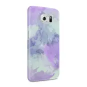 Skal till Samsung Galaxy S6 - Vattenfärg - Lila/Ljusblå