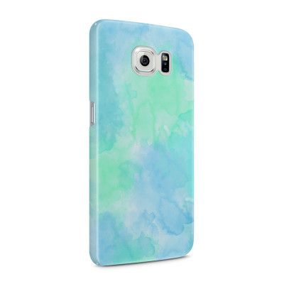 Skal till Samsung Galaxy S6 - Vattenfärg - Ljusblå