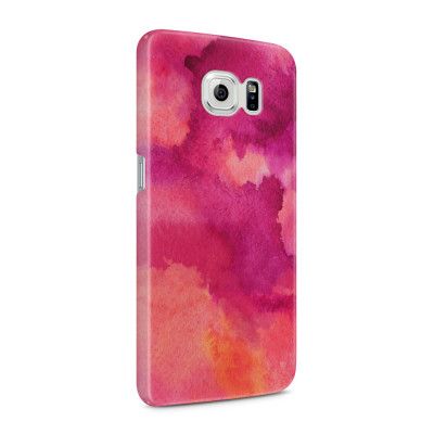 Skal till Samsung Galaxy S6 - Vattenfärg - Rosa
