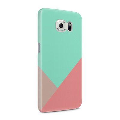 Skal till Samsung Galaxy S6 - Vinklar - Turkos/Rosa
