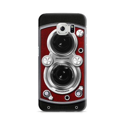 Skal till Samsung Galaxy S6 - Vintage Camera Red