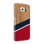 Skal till Samsung Galaxy S6 - Wood ränder - Röd