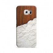 Skal till Samsung Galaxy S6 - Wooden Crumbled Paper B