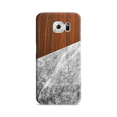 Skal till Samsung Galaxy S6 - Wooden Marble B