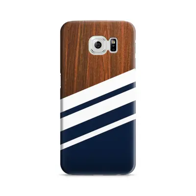 Skal till Samsung Galaxy S6 - Wooden Navy B