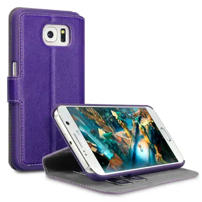 Slim Plånboksfodral till Samsung Galaxy S6 - Lila