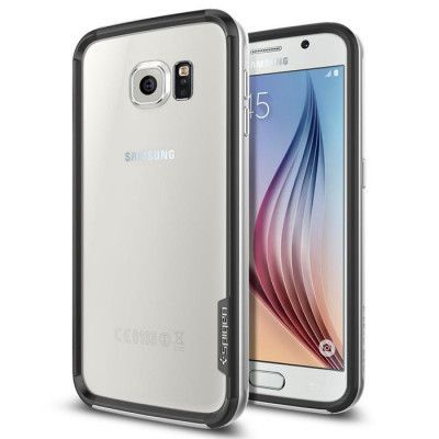 SPIGEN Neo Hybrid EX Bumper Skal till Samsung Galaxy S6 - Silver