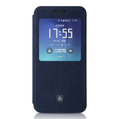 BASEUS Terse Series Smart APP View fodral till Samsung Galaxy S7 Edge - Blå