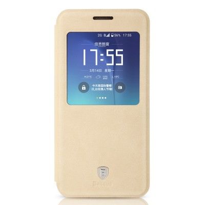 BASEUS Terse Series Smart APP View fodral till Samsung Galaxy S7 Edge - Khaki