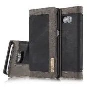 CaseMe Canvas Plånboksfodral till Samsung Galaxy S7 Edge - Svart