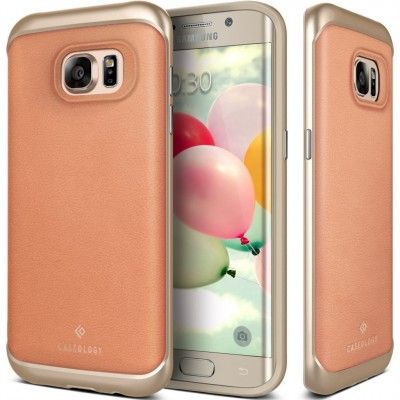 Caseology Envoy Äkta Läder Skal till Samsung Galaxy S7 Edge - Rosa