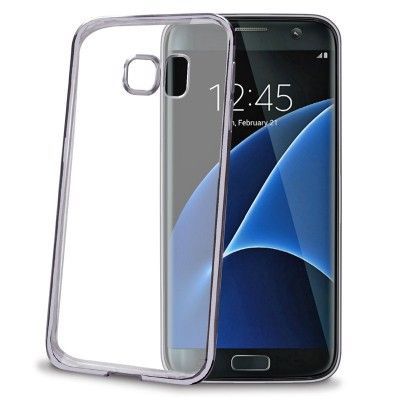 Celly Laser Cover till Samsung Galaxy S7 Edge - Dark Silver