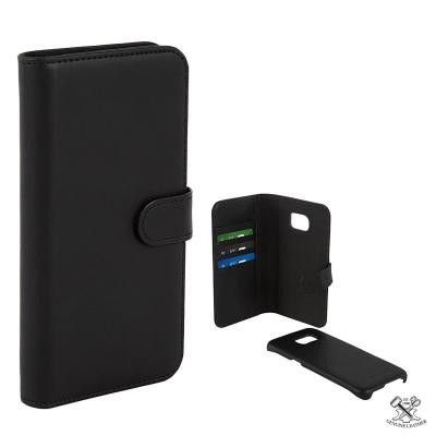 Champion Plånboksfodral i Äkta Läder för Samsung Galaxy S7 Edge - Svart